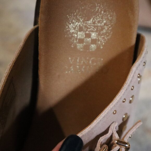 Vince Camuto, Dusty Pink and Gold Sandals, Size 8 - Picture 5 of 8